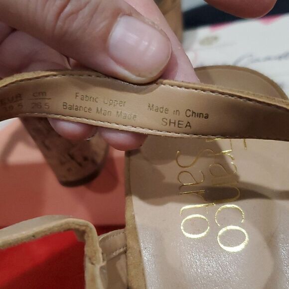 Franco Sarto Shea Tan Wedge Sandals Size 9.5 - Picture 9 of 14